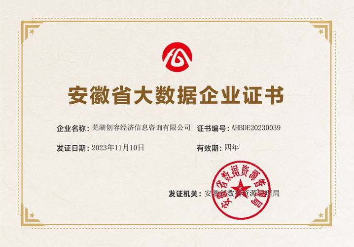 数字赋能，智创未来——热烈祝贺芜湖创容经济信息咨询荣获安徽省大数据企业认定
